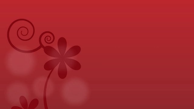 Red background with fower