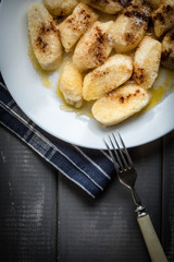 Lazy dumplings with cinnamon and sugar.