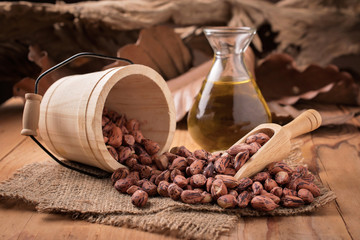 Peanuts with peanut oil