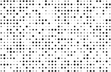 Grunge halftone background. Digital gradient. Dotted pattern with circles, dots, point small and large scale. 