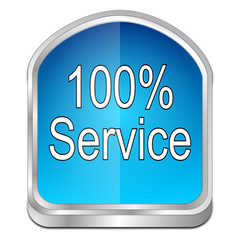 100% Service button - 3D illustration