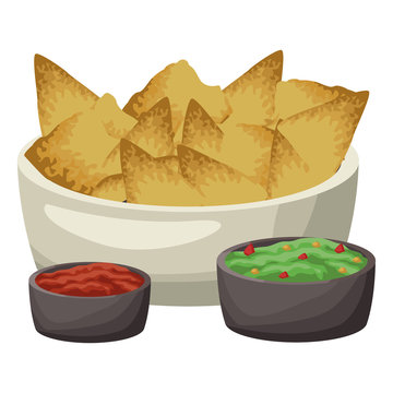 Nachos Mexican Food Icon Vector Illustration Graphic Design