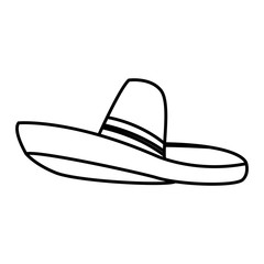 Mexican hat isolated icon vector illustration graphic design