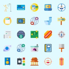 Icons set about Lifestyle with smartphone, religious, shower, wc, single and internet