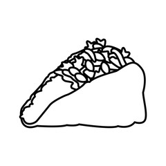 Taco mexican food icon vector illustration graphic design