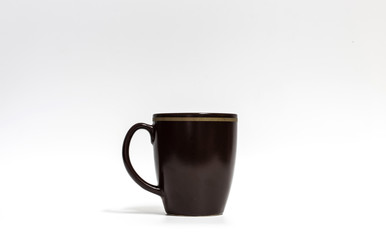 Coffee cup on white background.