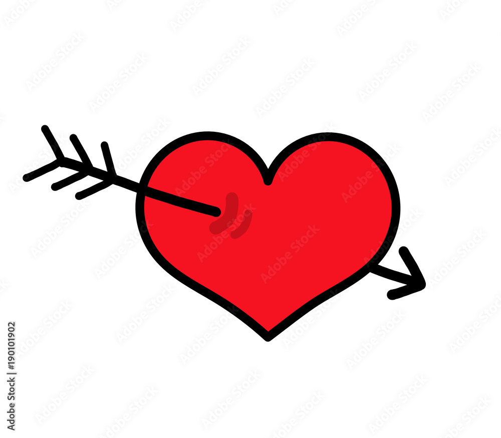 Canvas Prints heart with arrow icon