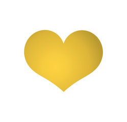 Golden heart icon