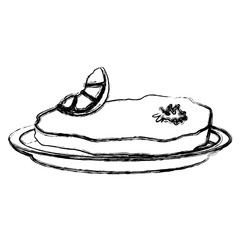 Beef steak food icon vector illustration graphic design