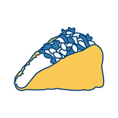 Taco mexican food icon vector illustration graphic design