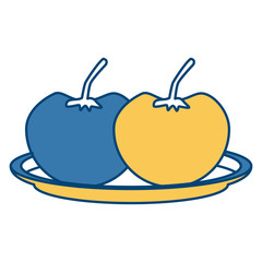 Tomatos vegetables dish icon vector illustration graphic design