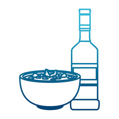 Tequila and mexican beans food icon vector illustration graphic design