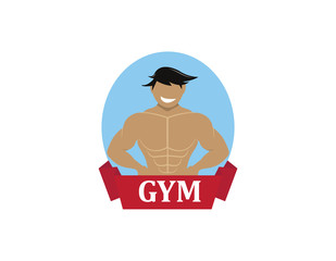 Bodybuilding smile logo