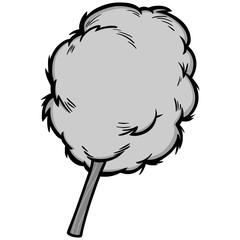 Cotton Candy Illustration - A vector cartoon illustration of some Cotton Candy.