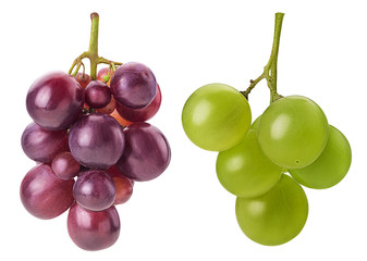 Ripe bunch green and red grapes