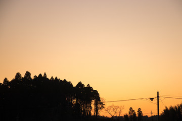 Obraz premium Dusk of Ichihara city, Chiba prefecture