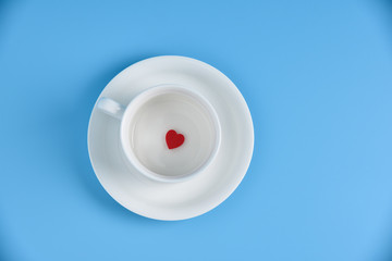Red hearts in a cup.