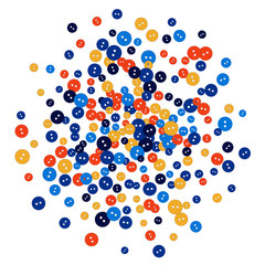 Vector Confetti Background Pattern. Element of design. Colored buttons on a white background