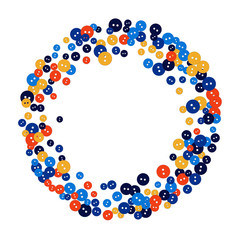 Vector Confetti Background Pattern. Element of design. Colored buttons on a white background