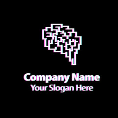 Brain logo design, learning and design icons