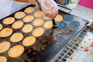 Khanom Beaung Thai or a kind of filled pancake