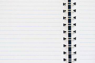 empty notebook with copy space.