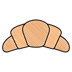 delicious croissant bread icon