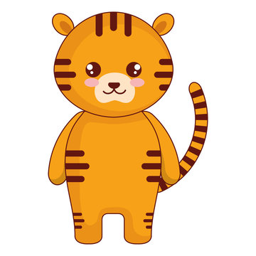 cute and tender tiger character