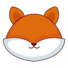 cute and tender fox head character