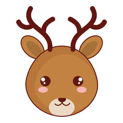 cute and tender reindeer head character