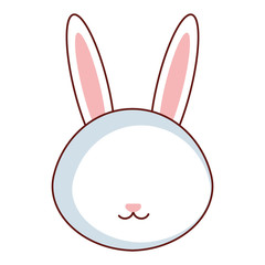 cute and tender rabbit head character