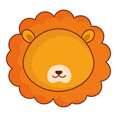 cute and tender lion head character
