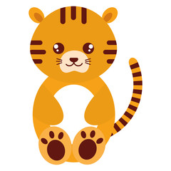 cute and tender tiger character