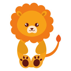 cute and tender lion character