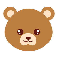 cute and tender bear head character