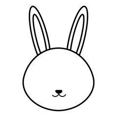 cute and tender rabbit head character