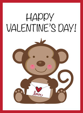 Happy Valentines Day Monkey