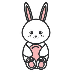 cute and tender rabbit character