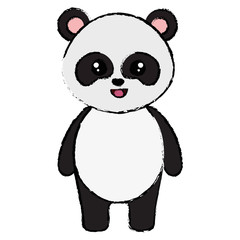 cute and tender bear panda character