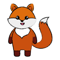 cute and tender fox character
