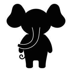 cute and tender elephant character