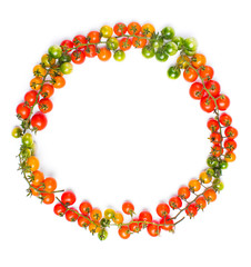 Healthy eating cherry tomatoes circle shape