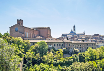 Fototapeta na wymiar Siena, Italy. Historical center and picturesque surroundings of the city