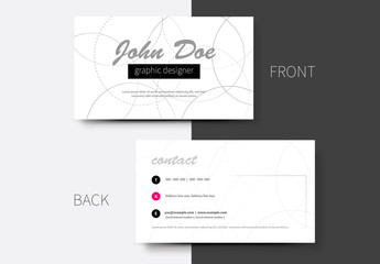 Circle Background Business Card Layout 