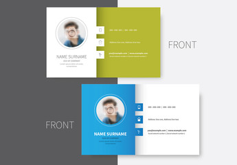 Colored Sidebar Business Card Layout