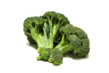 Broccoli cabbage on a white background
