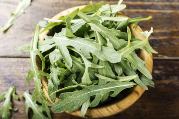 Fresh arugula leaves, rucola