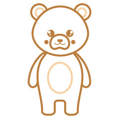 cute and tender bear character vector illustration design