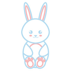 cute and tender rabbit character vector illustration design
