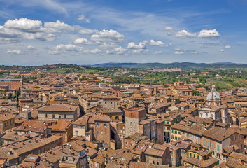Fototapeta premium Siena, Italy. Historical center and picturesque surroundings of the city